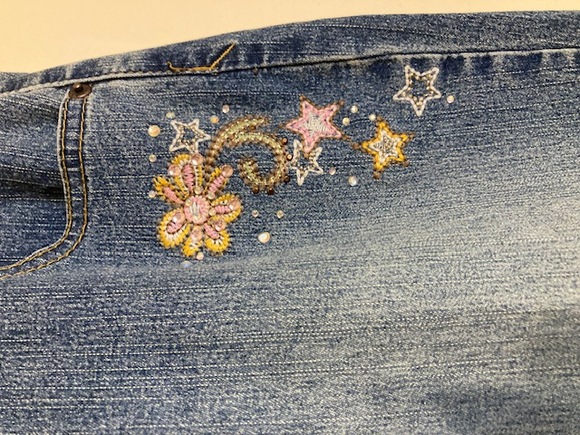 Riders by Lee Embroidered Floral Bootcut Jeans SZ 16M Rhinestone Y2K Western - Picture 3 of 13